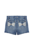Tractr 2 Toned Denim Shorts With Bow pockets