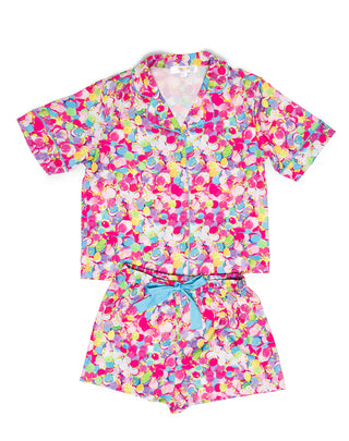 Sunshine Society Confetti 2-Piece Silky Pajama Set