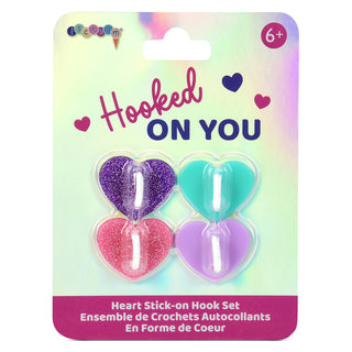 Heart Stick-On Hook Set