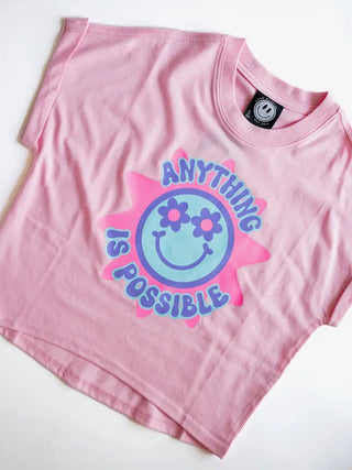 Anything is Possible Bubblegum Pink Printed Tee