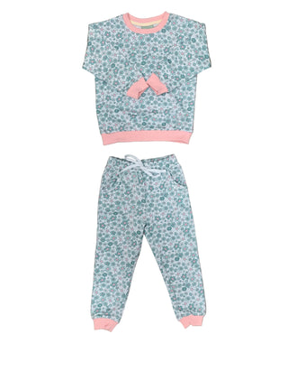 Sage and Lily Ice Blue Floral Jogger Set