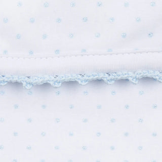 Magnolia Baby Mini Dots Blue Short Sleeve Boy Bubble