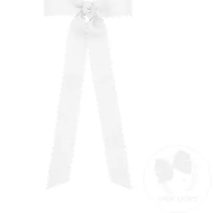 Wee Ones Mini Scalloped Grosgrain Long Tail Bow