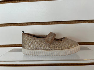 Kimey Rose Gold Sparkly Mary Jane Shoes