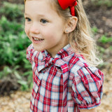 Bailey Boys Cranberry w/ Navy Cord Tia Tie Dress