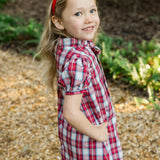 Bailey Boys Cranberry w/ Navy Cord Tia Tie Dress