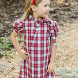 Bailey Boys Cranberry w/ Navy Cord Tia Tie Dress