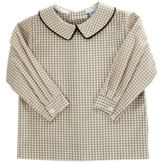 J. Bailey Boys Piped Shirt - Khaki Check