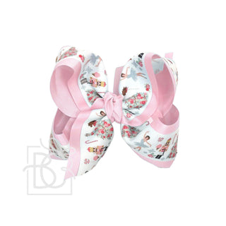 Pink Nutcracker Double Ribbon Bow