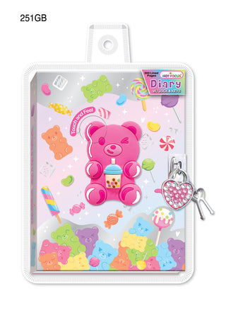 Hot Focus Diary with Lock and Keys - Gummy Bear