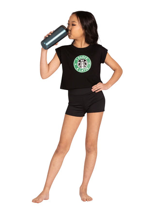 I Dance a Latte Black Tee
