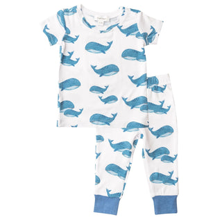 2Pc Angel Dear Blue Whales Loungewear Set