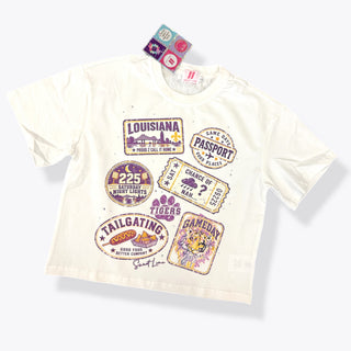 Tiger Passport Tee - Purple/Gold - Olly-Olly Exclusive