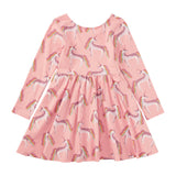 Tea Collection Printed Ballet Dress- Rainbow Unicorn