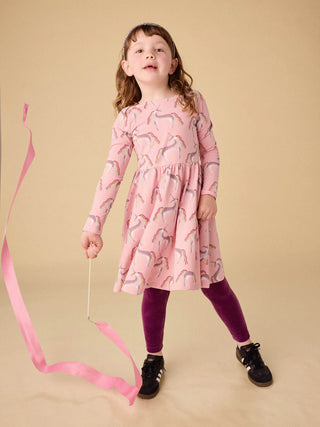 Tea Collection Printed Ballet Dress- Rainbow Unicorn