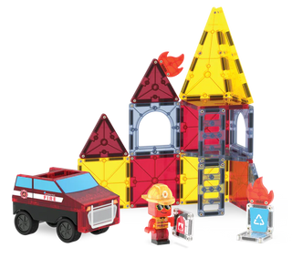 27pc Magna Tiles Fire Rescue