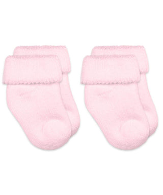 Jefferies Socks Terry Turn Cuff Bootie Socks 2 Pair Pack - Newborn