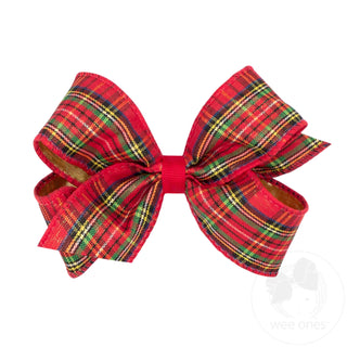 Wee Ones Medium Christmas Plaid Hair Bow