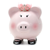 Ceramic Piggy Bank - Sparkle Princess Pig