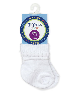 Jefferies Socks 2Pc NB Bubble Booties - White
