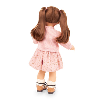 Back view of Götz Elisabeth Millefleur doll