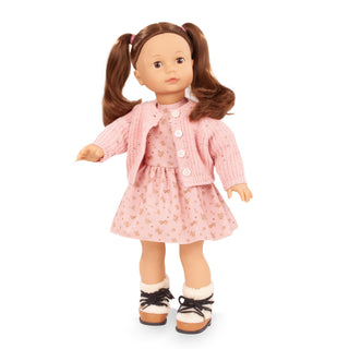 Götz Precious Day Girl Elisabeth 18 inch doll in floral millefleur dress