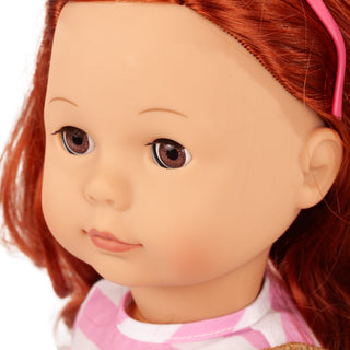 Close-up of Götz Julia doll face