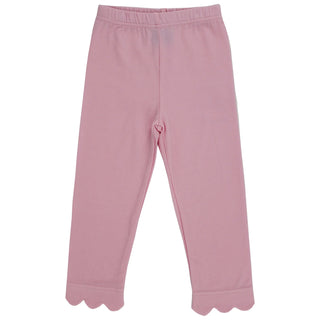Bailey Boys Pink Knit Scalloped Leggings