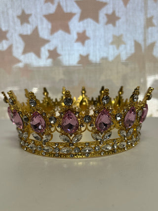 Gold Crown with Pink Jewels