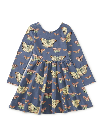 Tea Collection Skyfield Butterflies Printed Ballet Dress