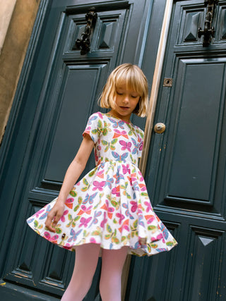 Tea Collection Short Sleeved Ballet Dress - Flutter Fiesta