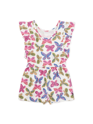 Tea Collection Flutter Sleeve Romper - Flutter Fiesta
