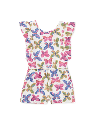 Tea Collection Flutter Sleeve Romper - Flutter Fiesta