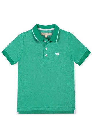Hope & Henry Organic Pique Polo- Kelly Green