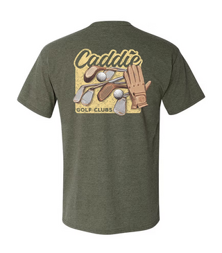 Youth Caddie Vintage Clubs Green T-Shirt