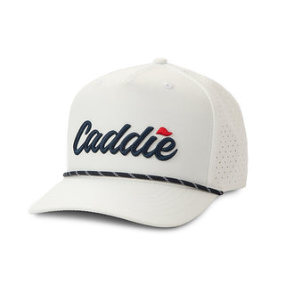 Youth Caddie Golf Performance Rope Hat - White/ Navy