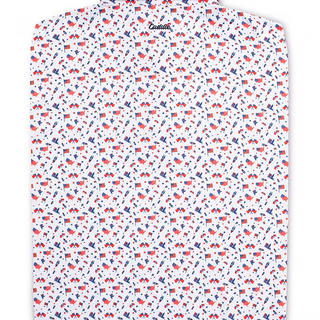 Youth Caddie Takeoff Polo - Red/White/Blue