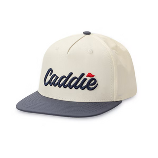 Youth Caddie Solid Bill Hat - White/Navy