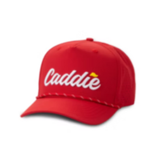Youth Caddie Golf Performance Rope Hat - Red/ White