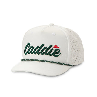 Youth Caddie Golf Performance Rope Hat - White/ Green