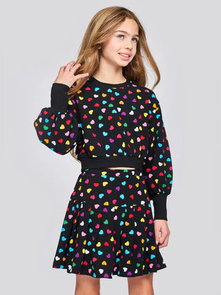 All Over Heart Print Set