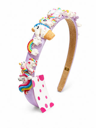 Bari Lynn Thin Rainbow and Unicorn Charm Headband