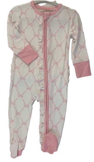 Bow Trellis Footie Romper