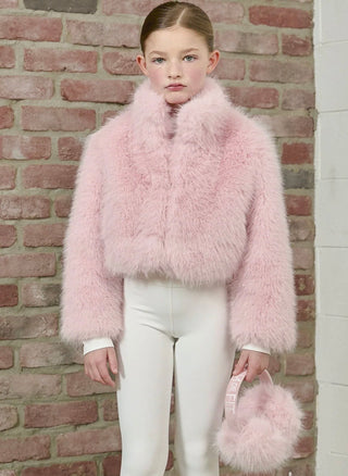 Parfum de Fit Faux Fur Crop Jacket Set & Earmuffs Set - view 4