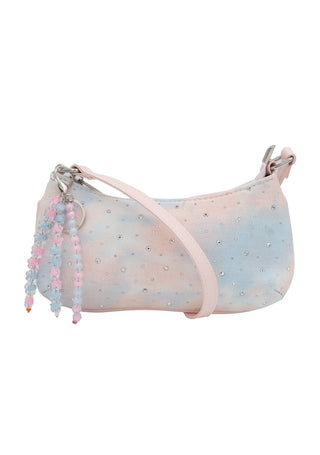 Bari Lynn Tye Dye Crystal Bag w/ Charm & Crossbody Strap