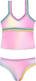 PQ Swim Rainbow Cotton Candy Embroidered Tankini
