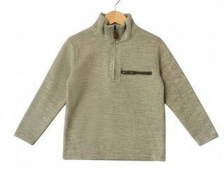 Kingston 1/4 Zip Pullover- Tan