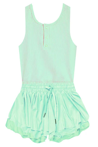 Tractr Racerback Dance Romper - Mint