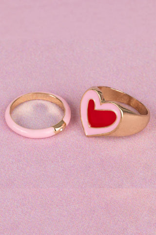 Great Pretenders Boutique Chic 2Pc Tickled Pink Ring Set