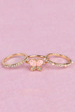 Great Pretenders Boutique Chic 3Pc Butterfly Garden Ring Set